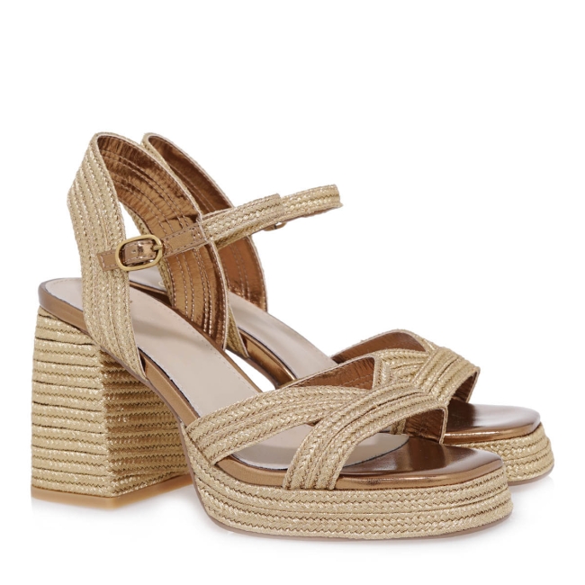 EXE HEELED SANDALS