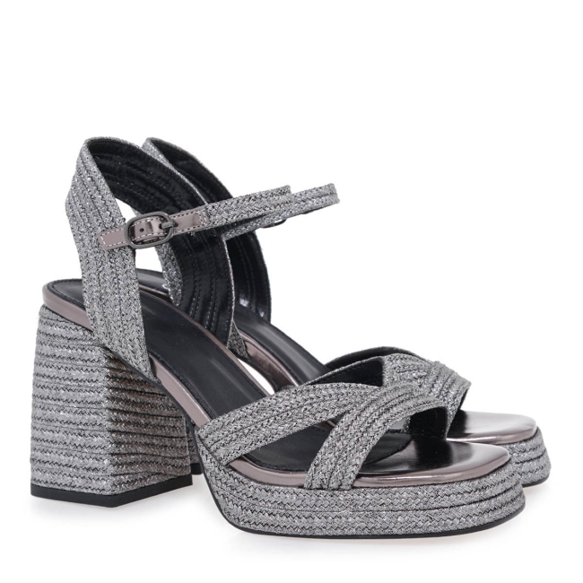 EXE HEELED SANDALS