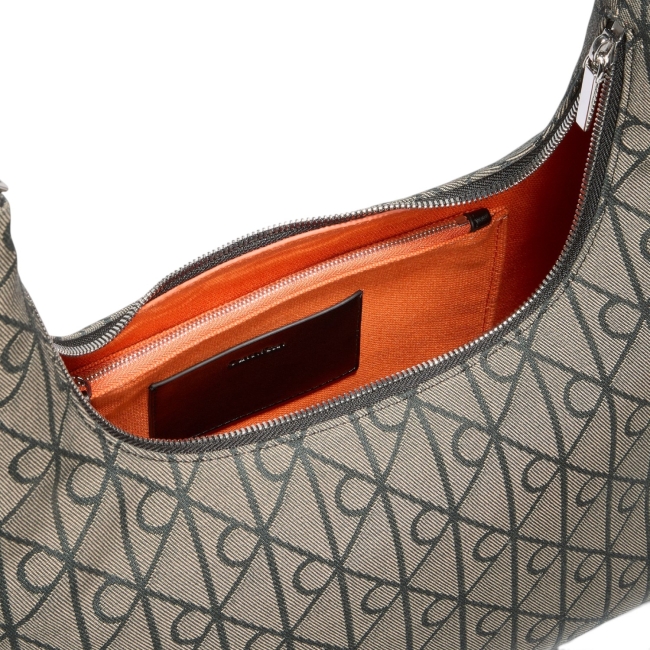 EMBLEM JACQUARD SHOULDER BAG